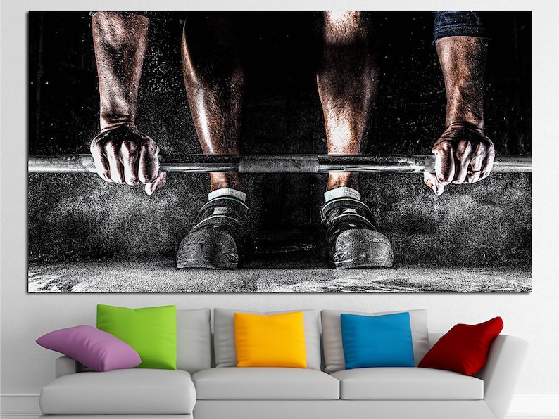 Gym Canvas Prints Wall Art Crossfit Canvas Art for Wall Decor Etsy