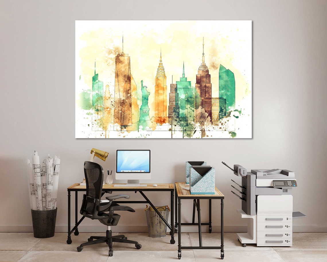 New York City Living Room Wall Art New York Bedroom Wall Art | Etsy