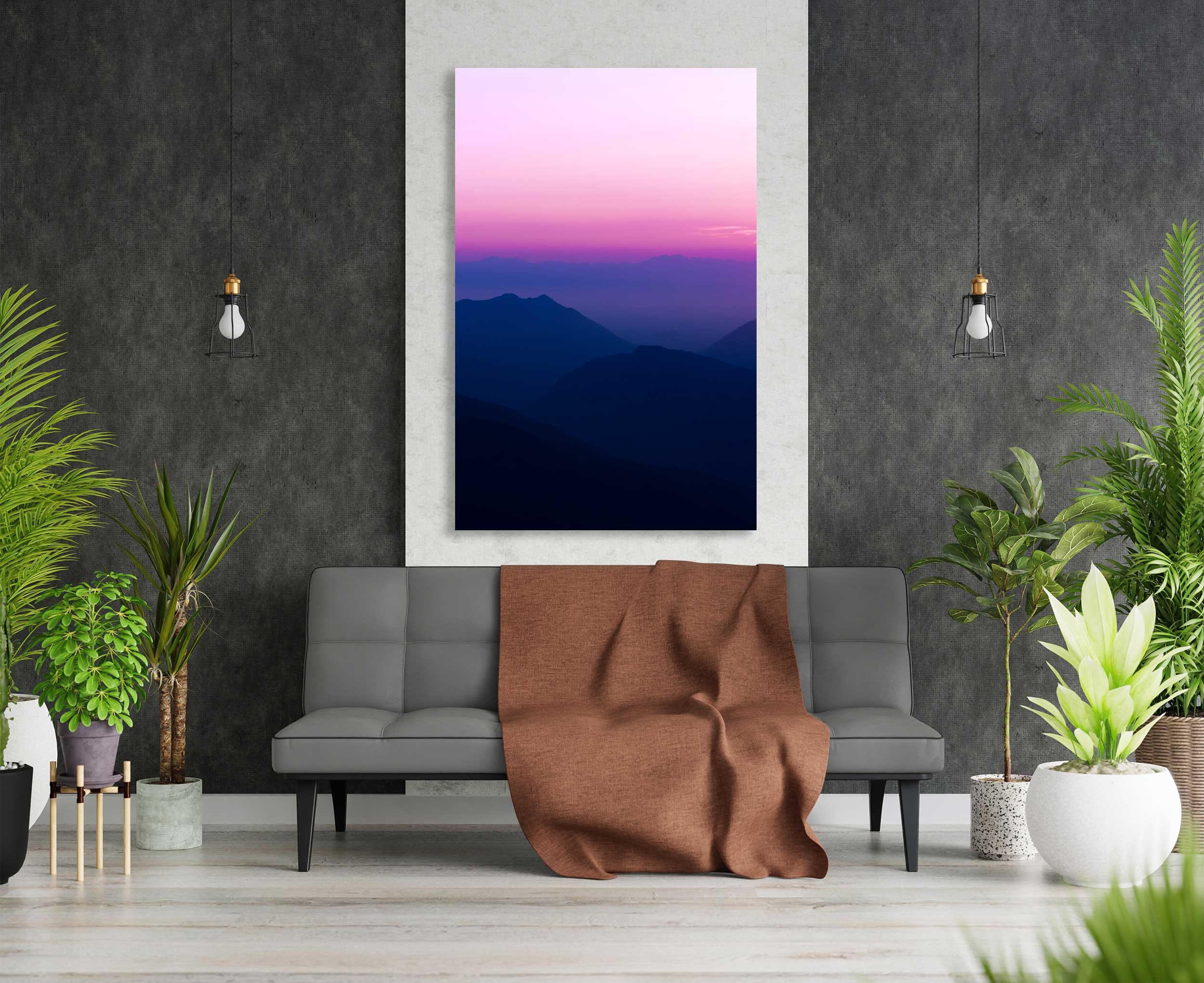 Mountains at Dawn Canvas Wall Paintings Sunrise Vertical - Etsy