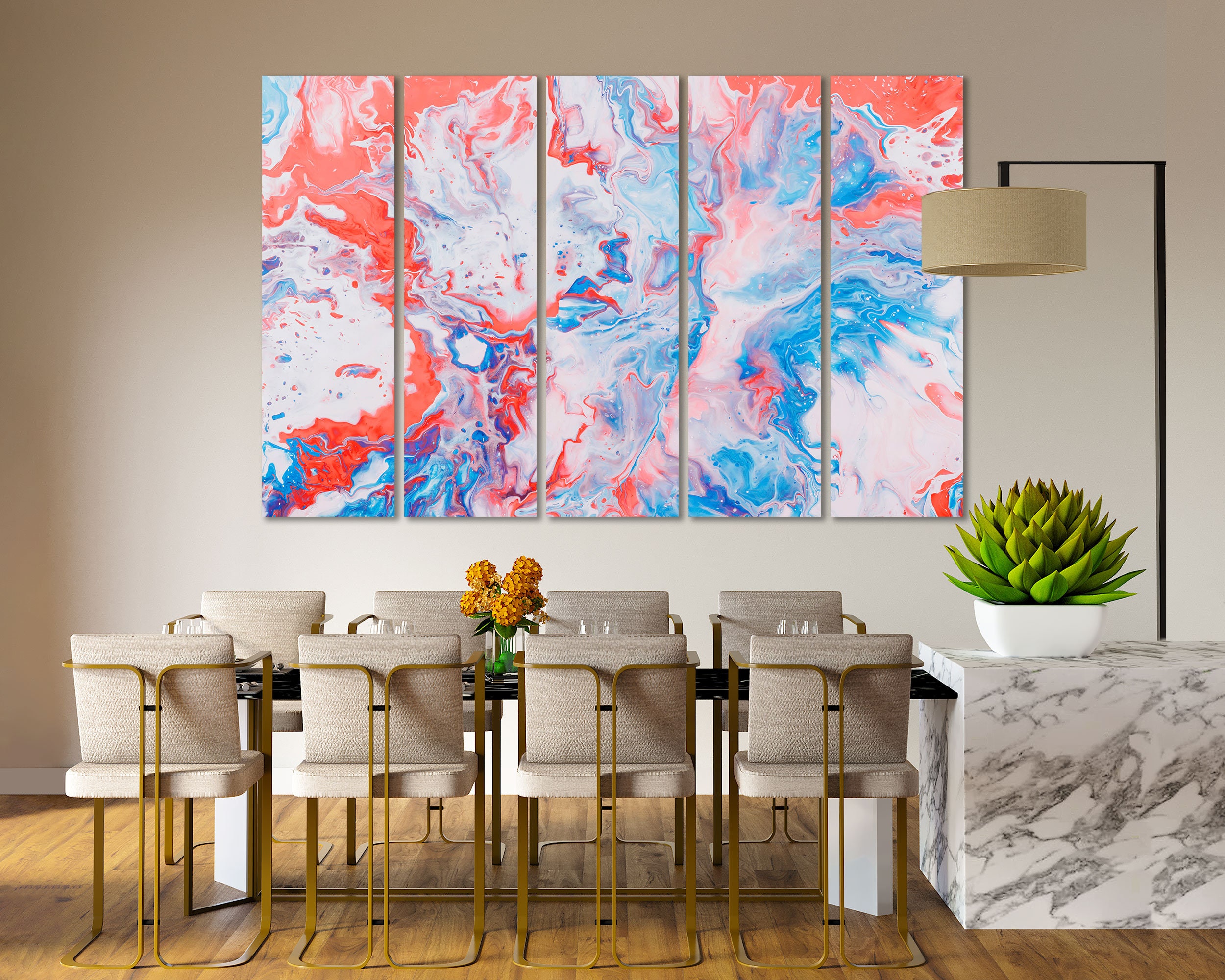 Canvas Set of Modern Abstract Art Abstract bedroom wall art | Etsy