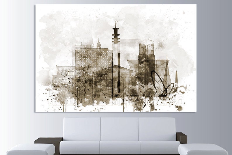 Birmingham UK Watercolor Canvas Prints Wall Art Birmingham UK Etsy