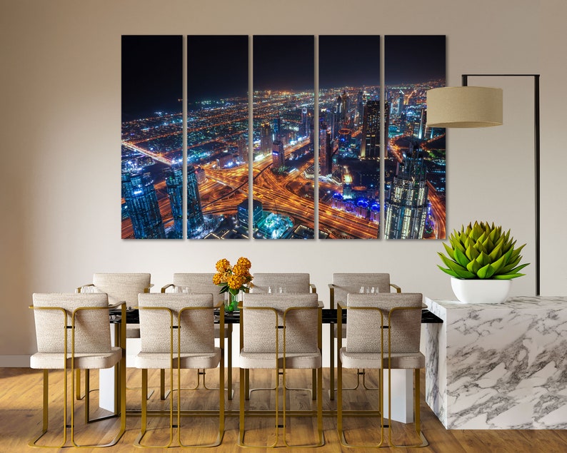 Canvas Set of Dubai United Arab Emirates Wall Art Decoration Etsy