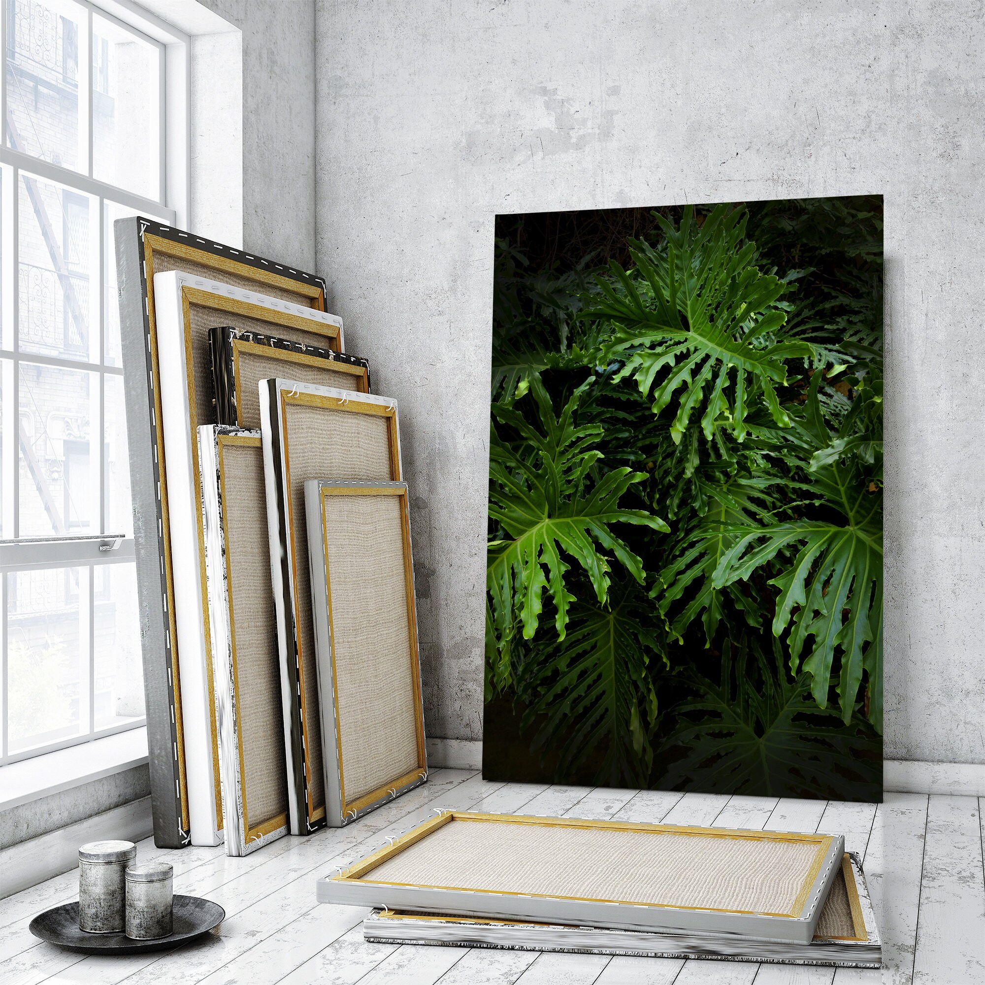 Green Leaves Plant wall art decor ideas Etsy