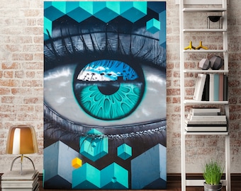 Graffiti Canvas Konstverk, Gatukonstmålning, Abstrakt väggkonst, Modern abstrakt väggdekor, Graffiti Canvas Väggkonst, Gatukonst för väggen