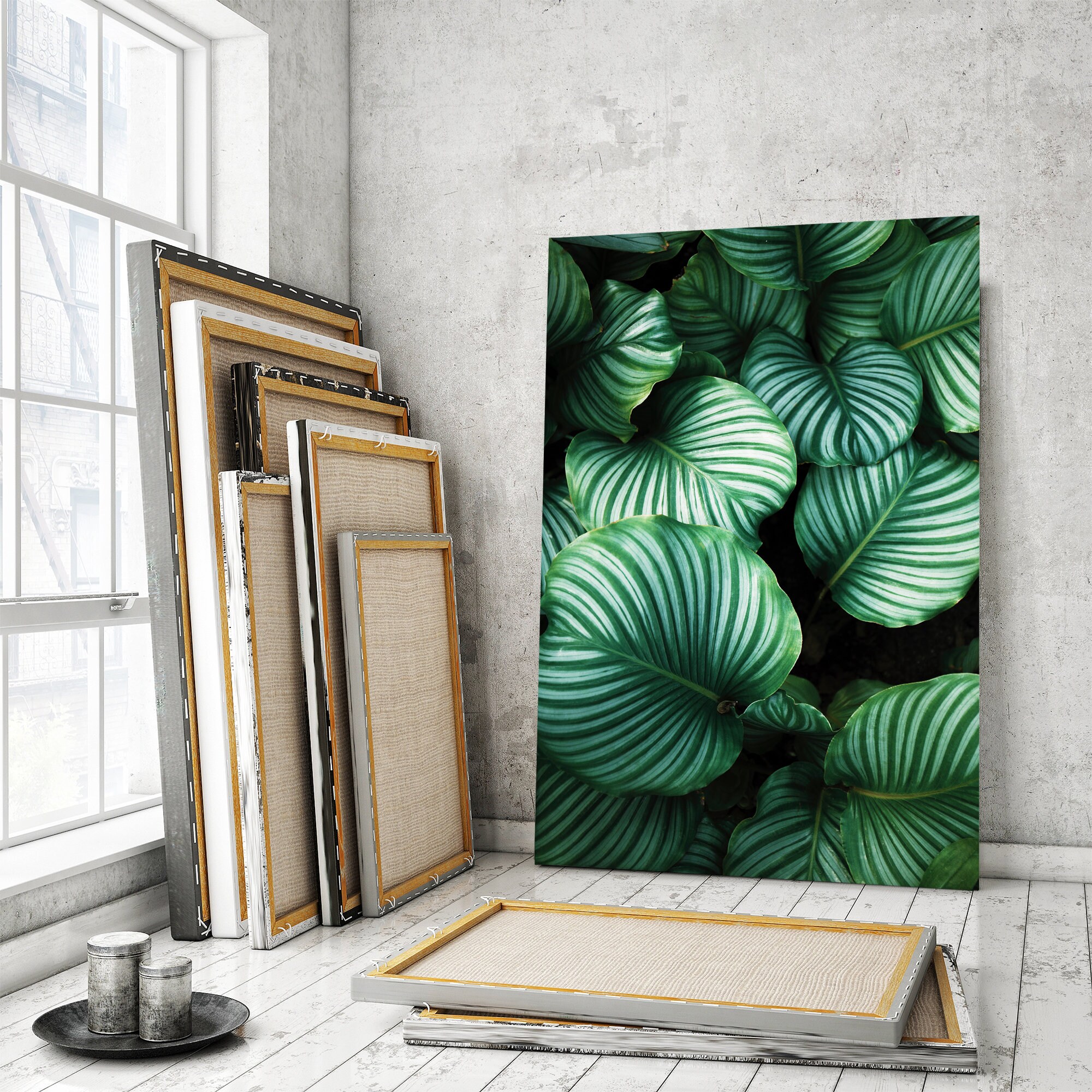 Plants print on canvas art Etsy