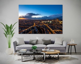 The Hague Wall Art, Netherlands Skyline Canvas, Dutch Architecture Photo, Modern City Decor