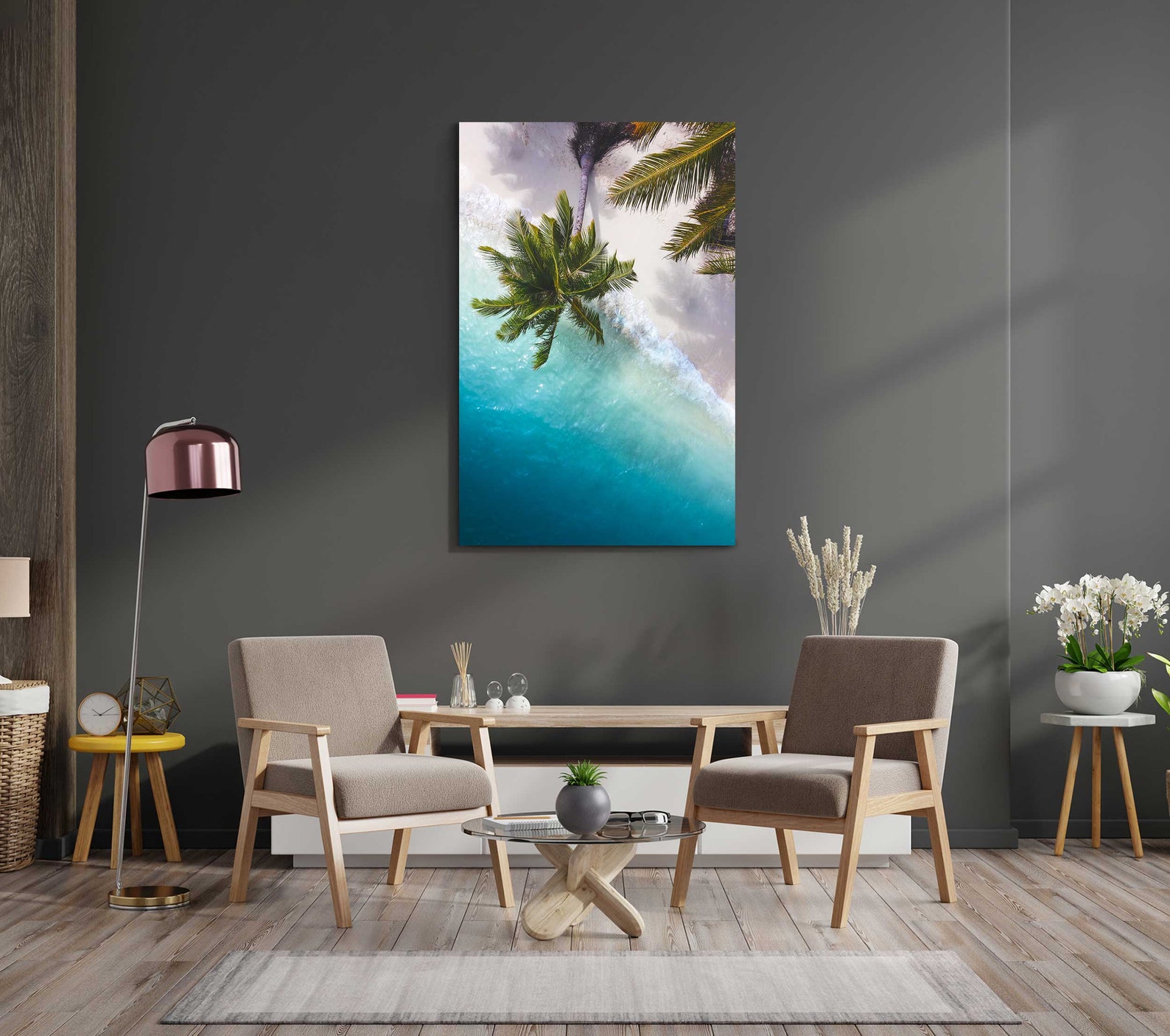 Canvas Print of Beach Beach Wall Art Canvas Prints Palm Etsy