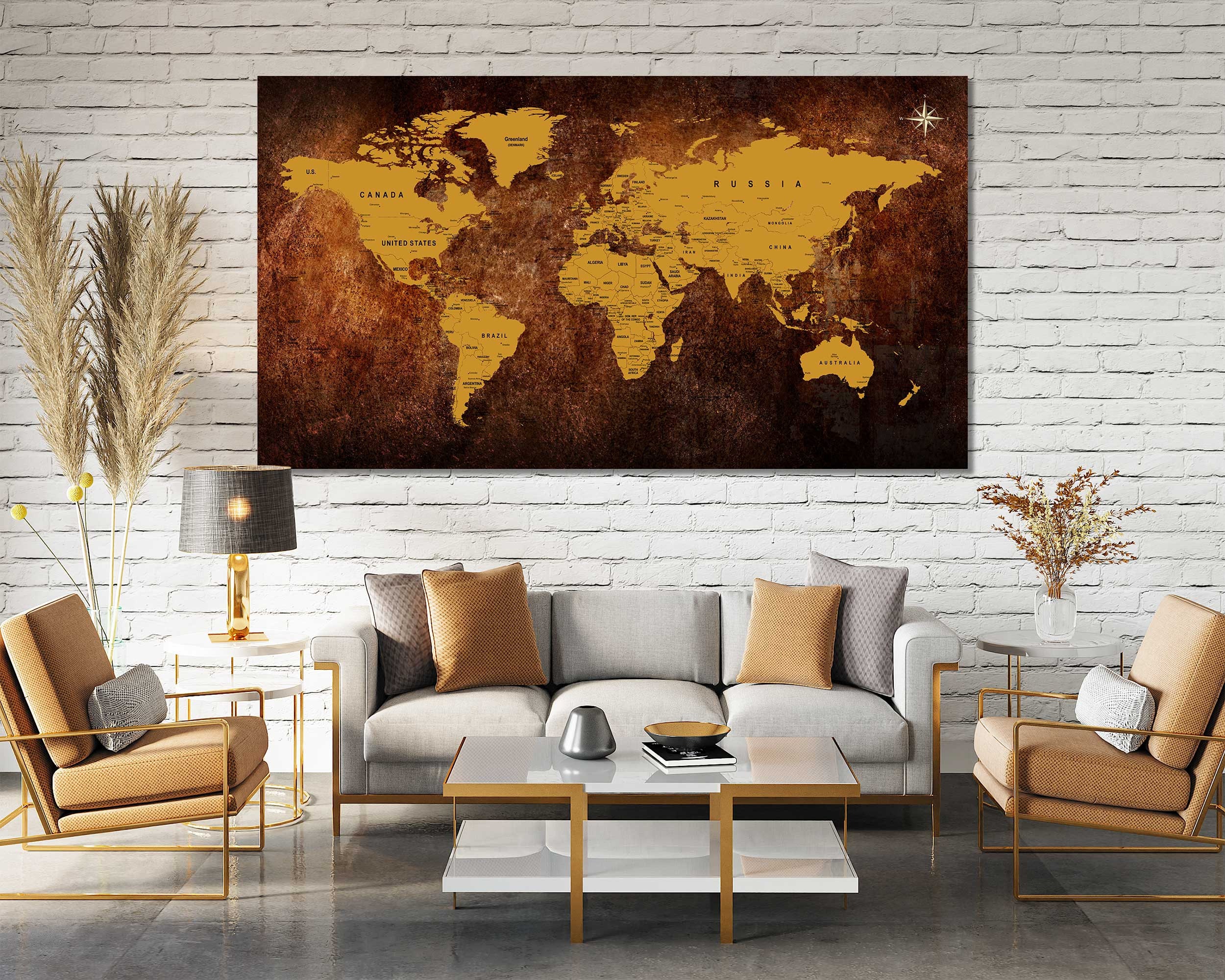 Old World Map Decor for Living Room, World Map Print Canvas, World Map  Picture Print, World Map Wall Decor, Vintage World Map Wall Art - Etsy, image size:2500x2000