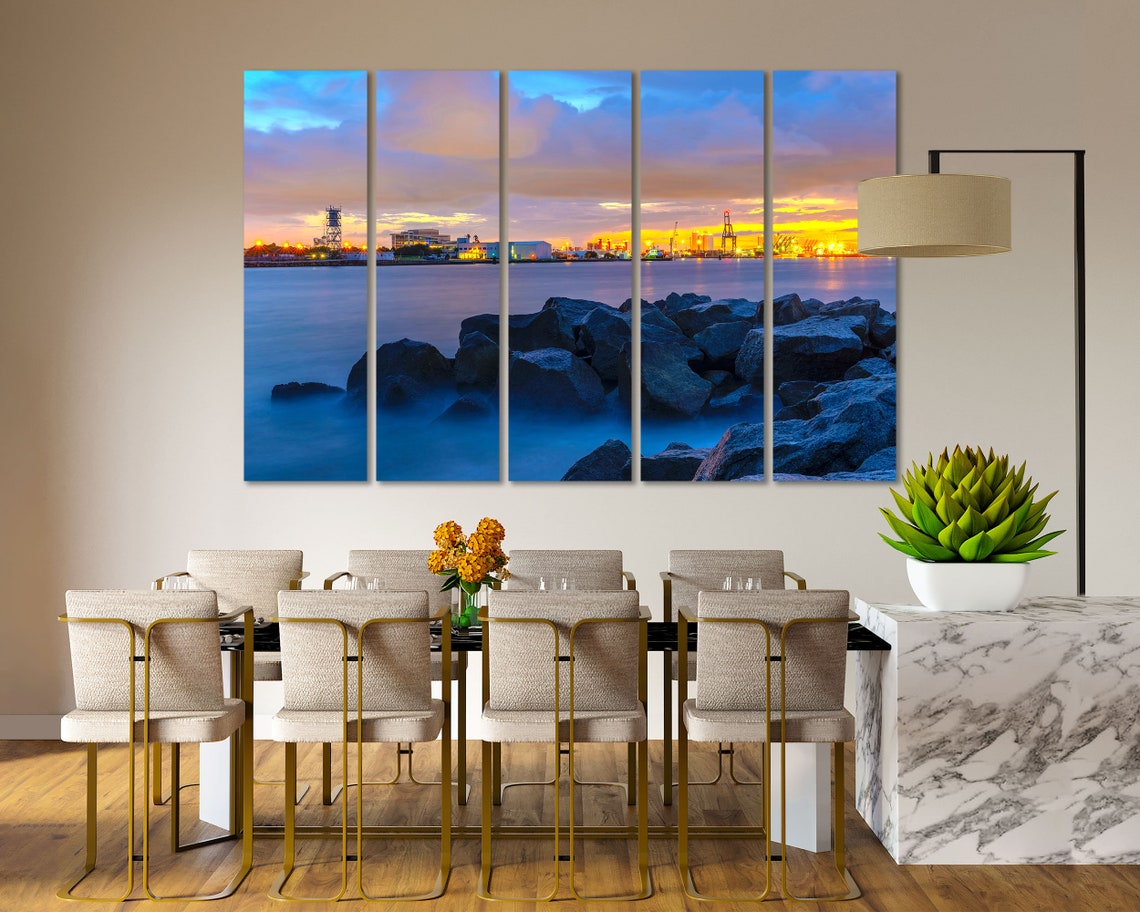 Fort Lauderdale Art Florida Cityscape Fort Lauderdale Wall Art Etsy