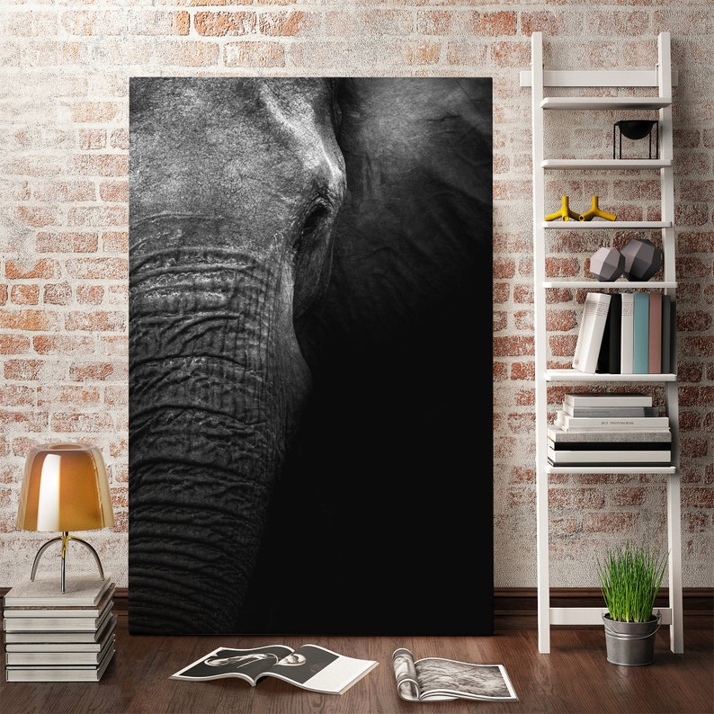 Canvas Set of Elephant Elephants Decorations for Living Room Etsy