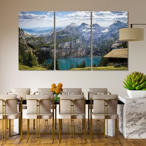 Canvas Set of Mountains, Mountains Landscape Print Canvas, Alps Mountains Wall Decor, Nature Picture Print, Landscape Art for Home