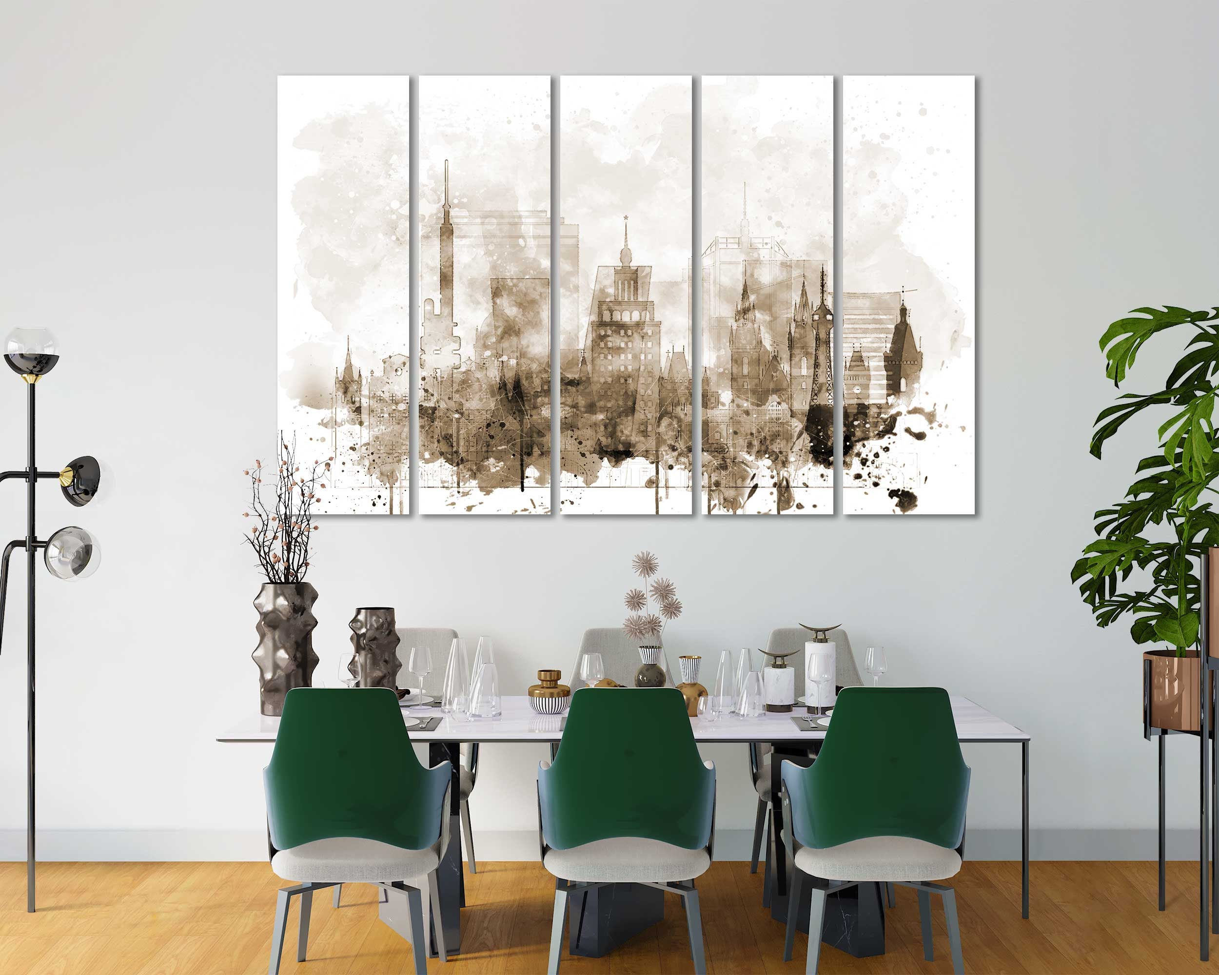 Prague Watercolor Canvas Prints Wall Art Prague Artwork Living Etsy