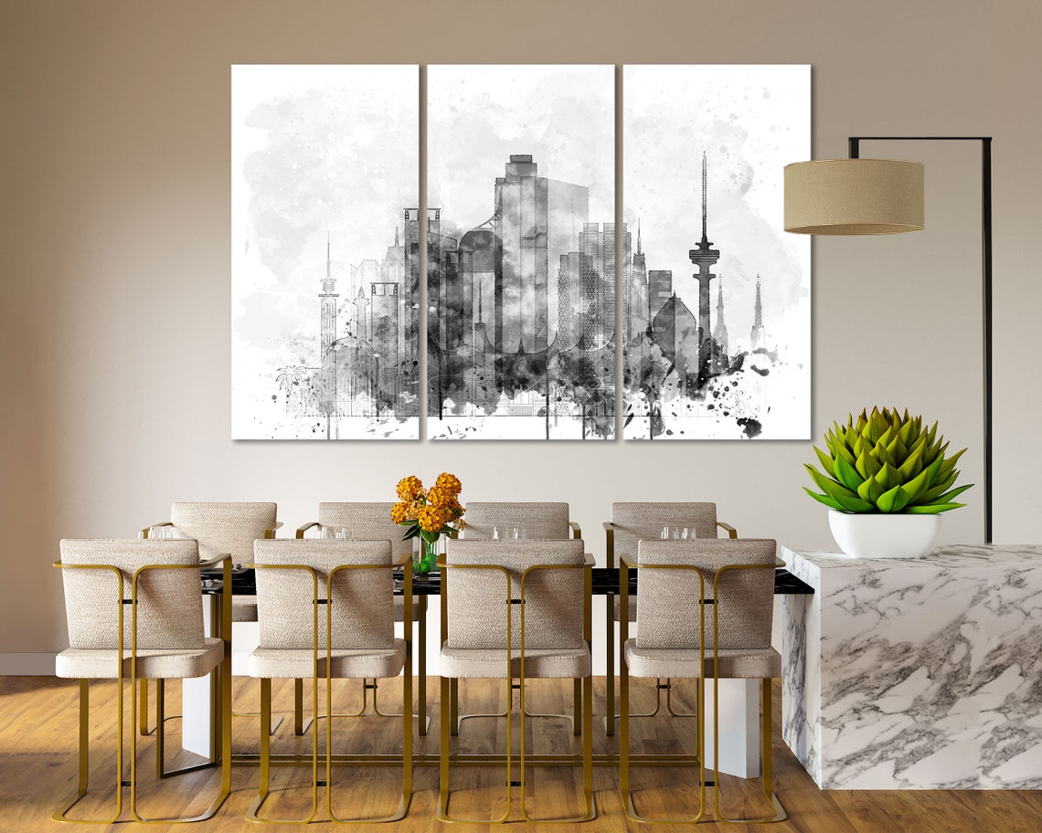 Jakarta Watercolor Canvas Prints Wall Art Jakarta Artwork | Etsy