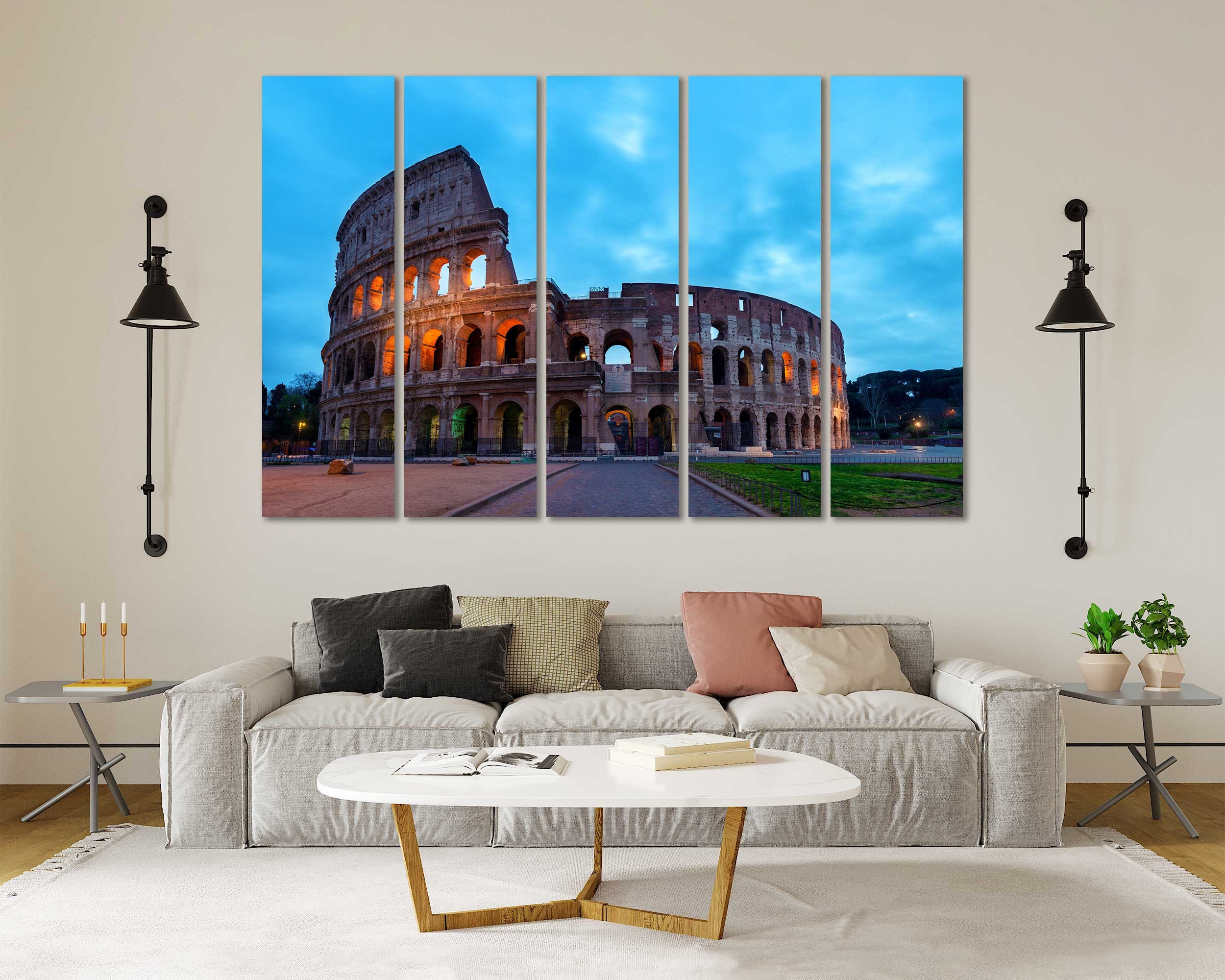 Canvas Set of Rome Rome modern wall decorations Colosseum Etsy