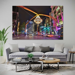 Cleveland print canvas, Ohio state wall decor, Cleveland artwork, Cleveland large decor for home, Cleveland picture print, Cleveland photo
