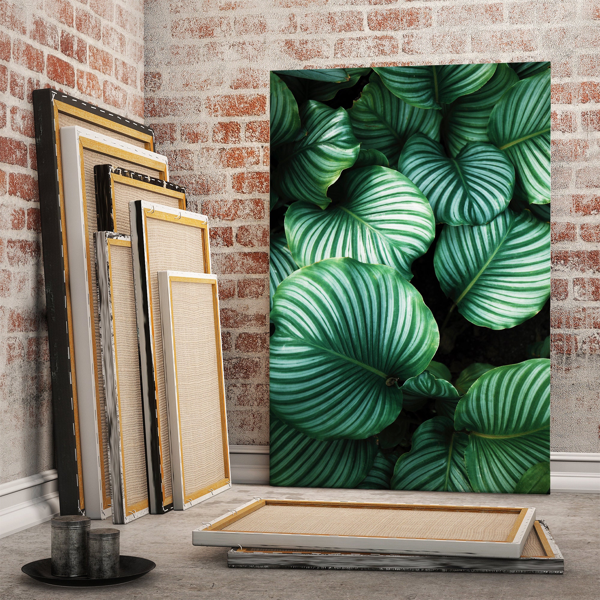 Plants print on canvas art Etsy