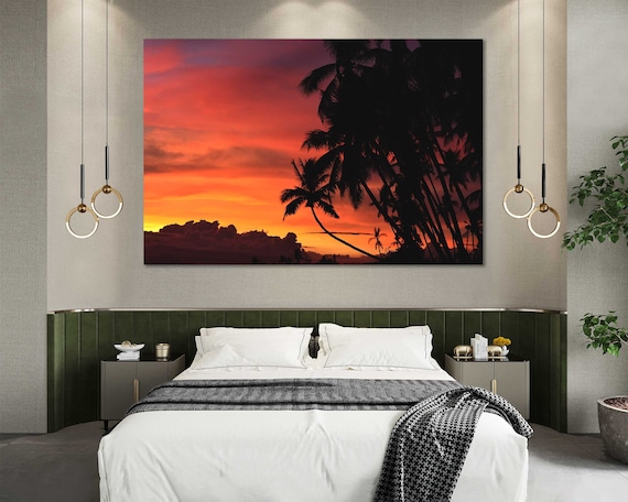 Large Wall Art Canvas Print Tropical Island Beach Ocean View Extra Large Art Canvas Beach Wall Art Beach Canvas Art Ocean Canvas Art Decor