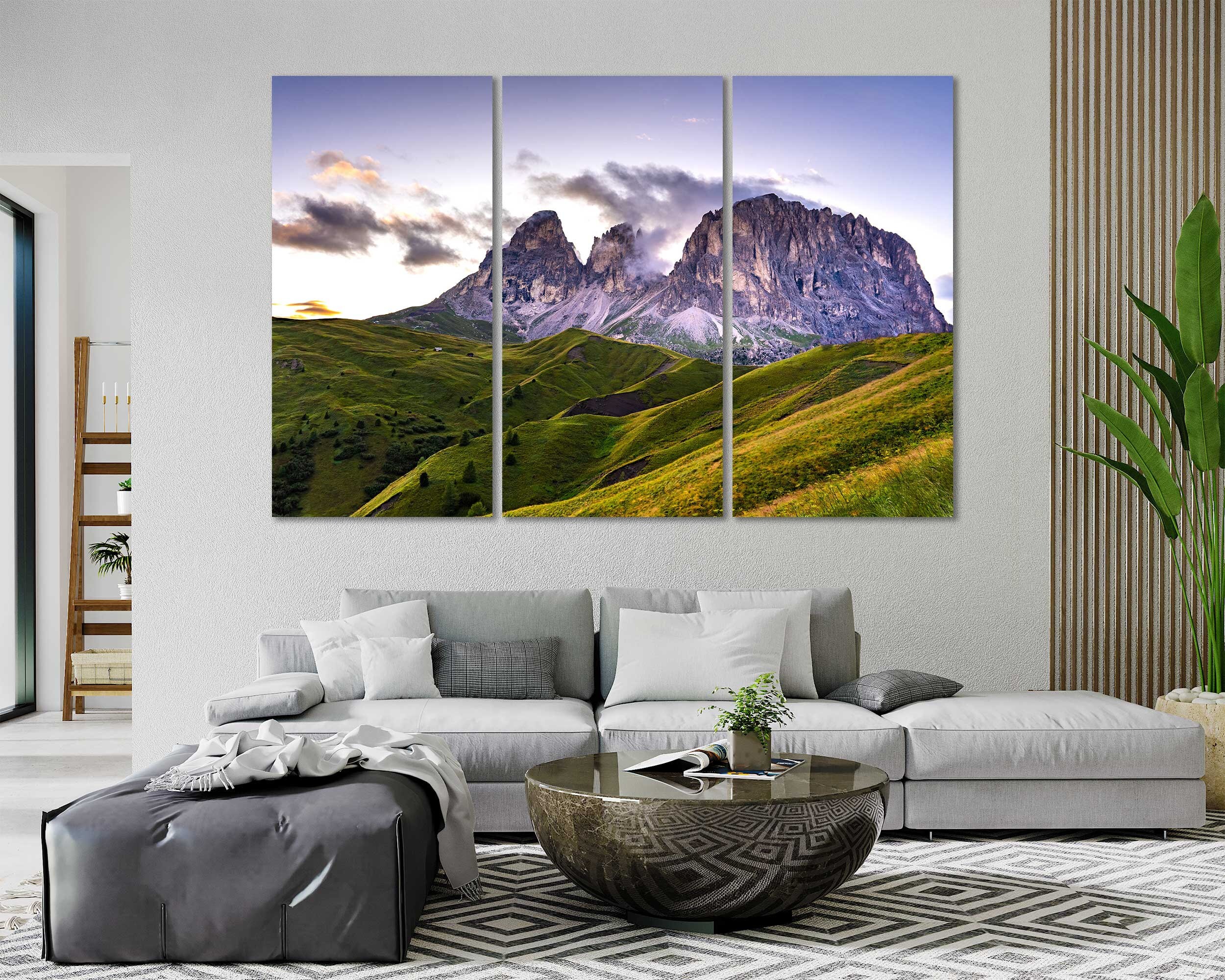 Dolomites Mountains Landscape Canvas Wall Art Stunning Alpine