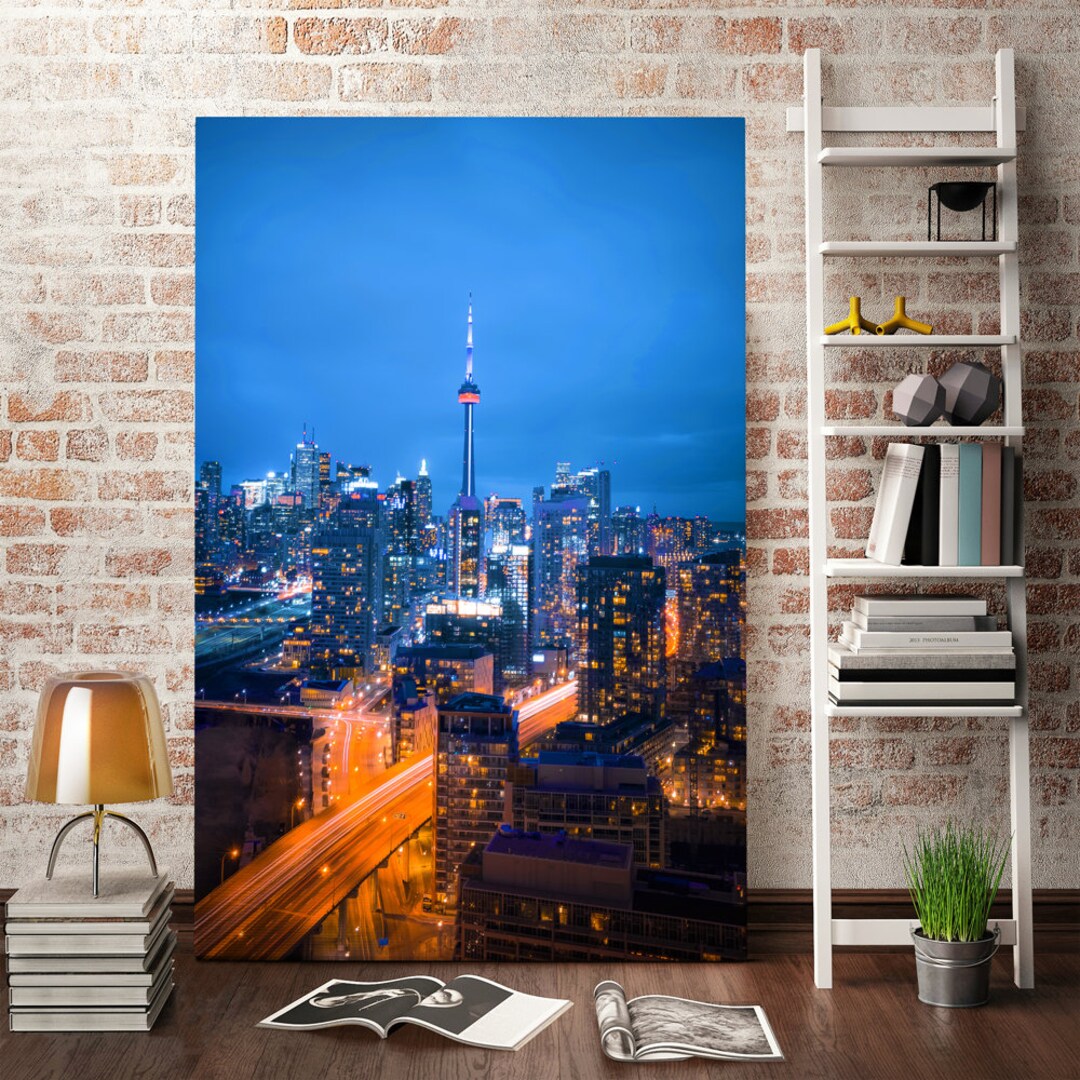 Toronto Cityscape Print Canvas, Toronto Picture Print, Toronto Wall