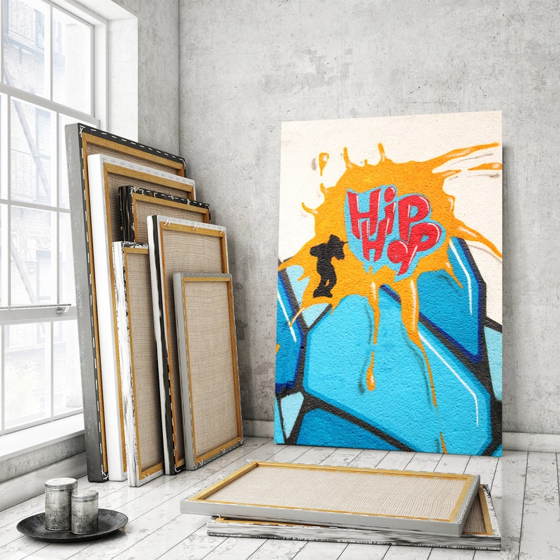 Graffiti Hip Hop Wall Art Graffiti Wall Canvas Art Etsy