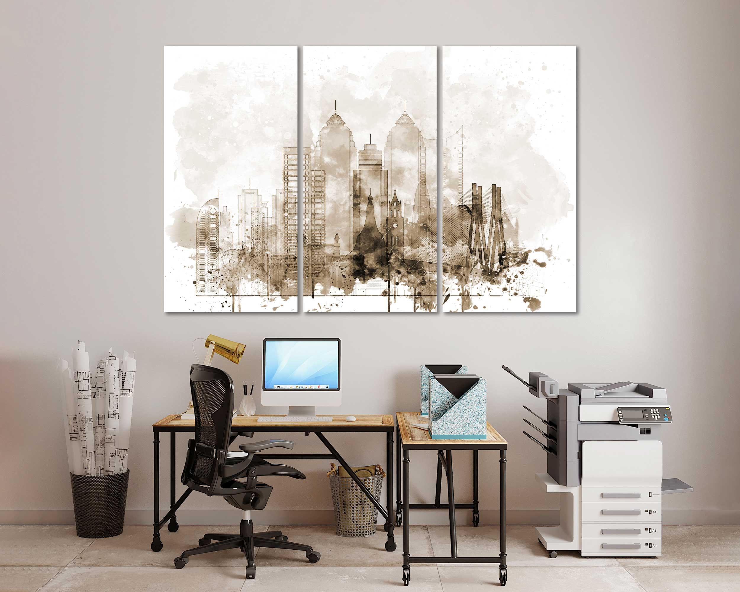 Mumbai Large Wall Art Sale Mumbai Wall Painting Decor Mumbai Etsy UK