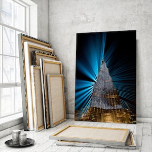 Burj Khalifa wall print, Dubai wall painting decor, United Arab Emirates artwork for home, Dubai wall decor, Dubai modern decor for wall