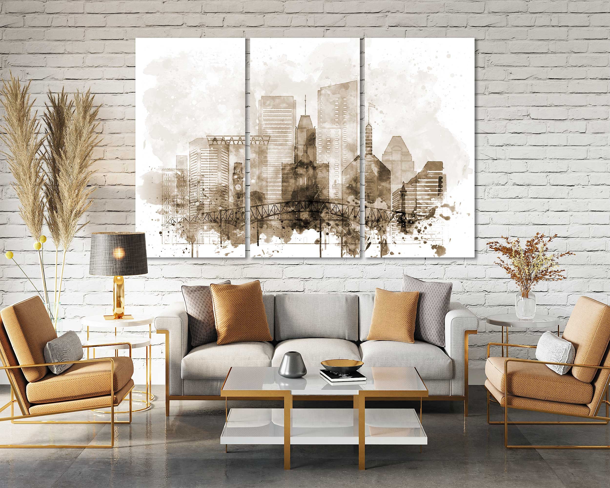 Baltimore Extra Large Wall Art Sets Baltimore Wall Painting Etsy
