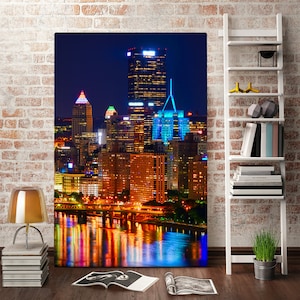 Pittsburgh City Pennsylvania USA downtown skyline Pittsburgh Canvas Pittsburgh Photo Pittsburgh Poster Pittsburgh Print Pittsburgh Wall Art