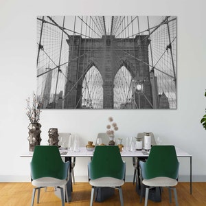 Canvas Set of Brooklyn Bridge, New York print canvas, Brooklyn Bridge wall decor, Brooklyn Bridge stylish art for interior, NYC decor wall
