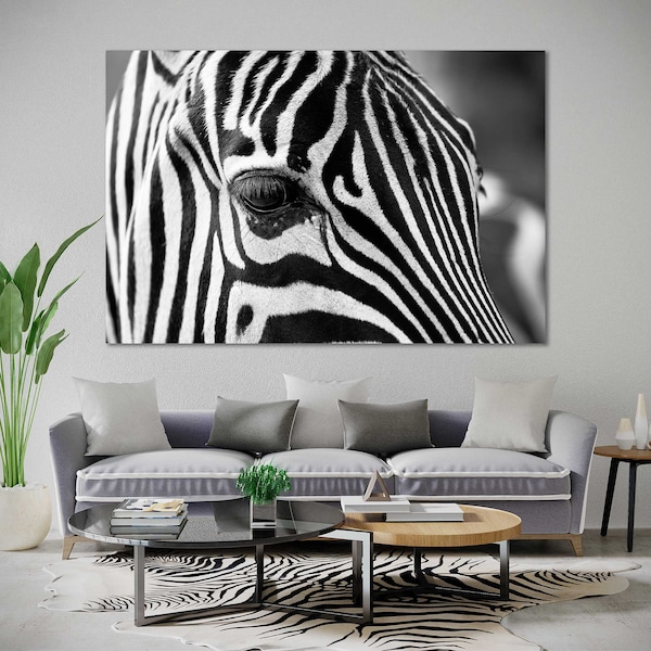 Large Zebra Canvas Print Wall Art Multi Panel Zebra Wall Art Zebra Canvas Zebra Extra Large Zebra Poster Zebra Print Zebra Wall Decor