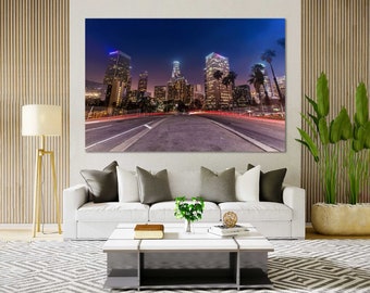 Canvas Set of Los Angeles, California living room wall art, Los Angeles print canvas, Los Angeles original decor for home, Los Angeles arts