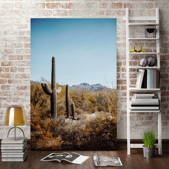 Cactus Wall Art Arizona Sonora Desert Museum Canvas Print, Ready to Hang Desert Decor