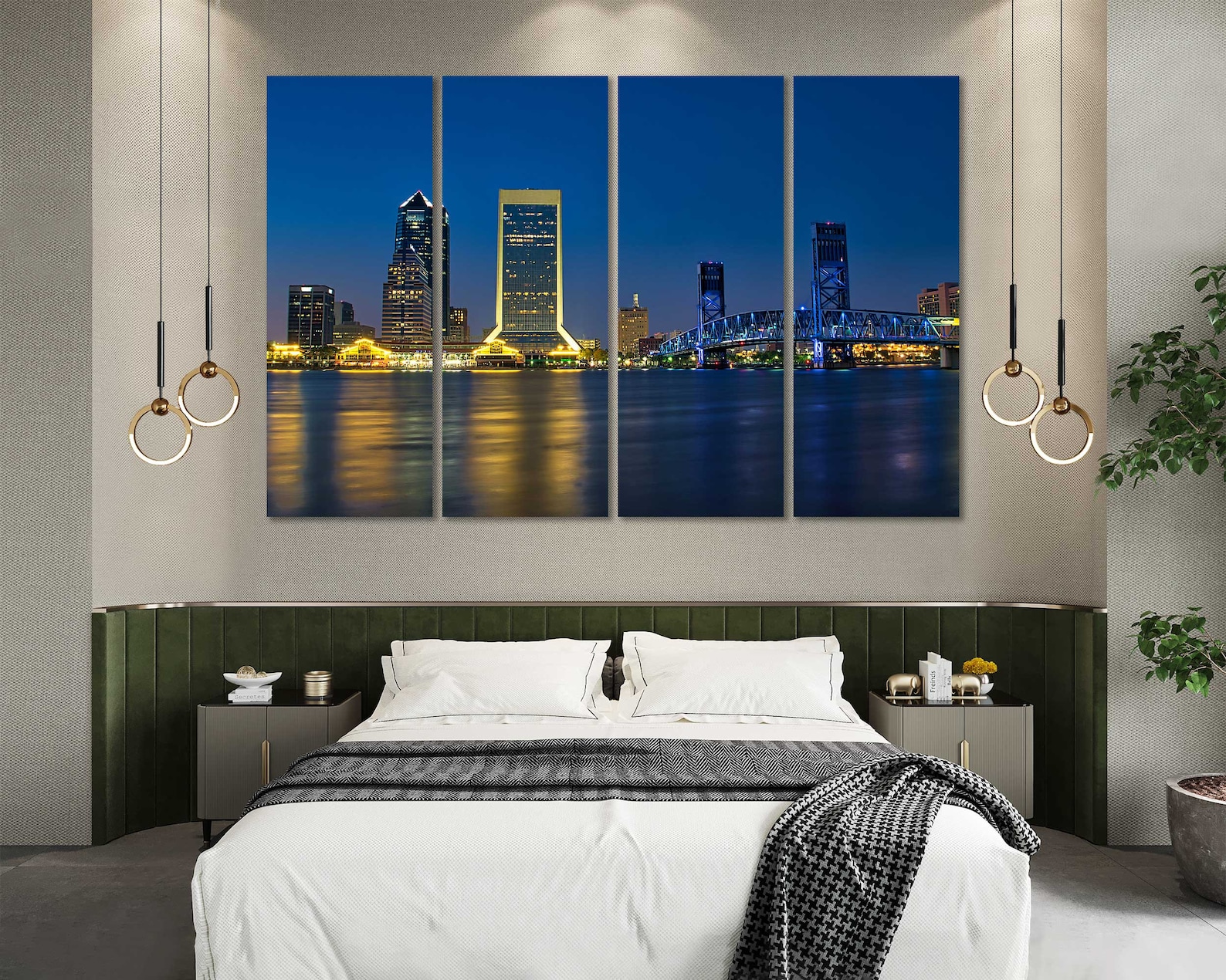 Jacksonville Large Wall Art Sets Jacksonville Florida Wall Etsy