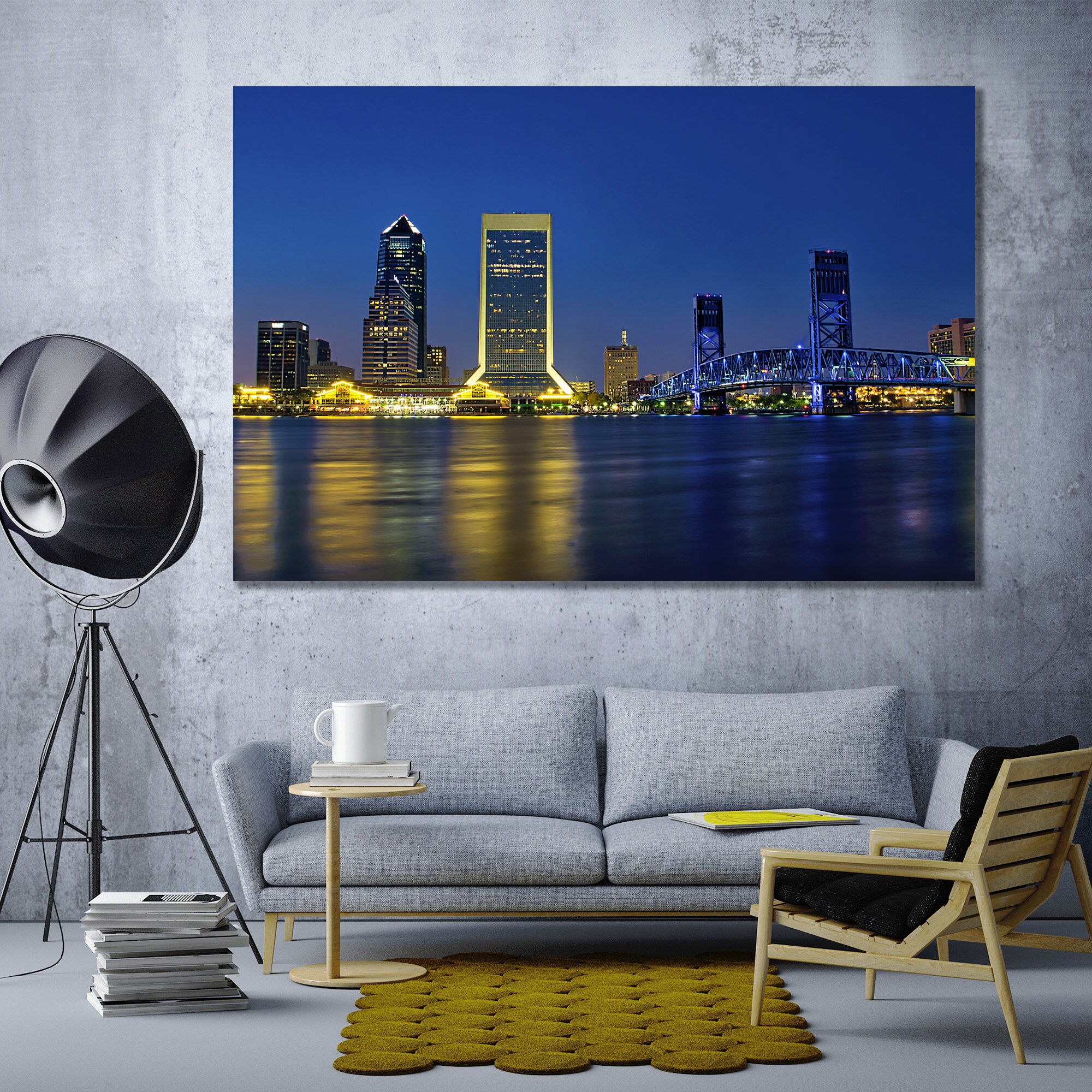 Jacksonville large wall art sets Jacksonville Florida wall Etsy
