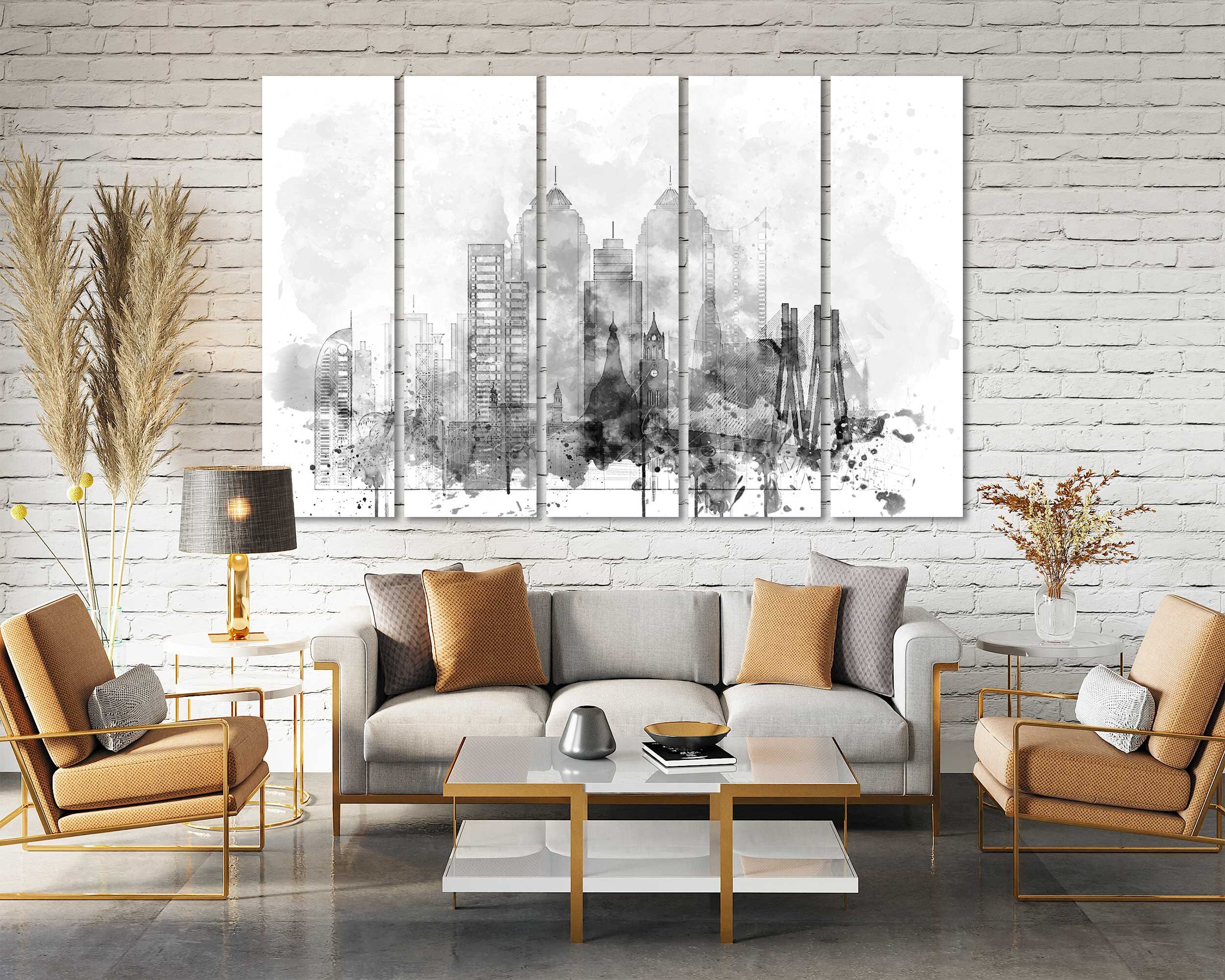 Mumbai Large Wall Art Sale Mumbai Wall Painting Decor Mumbai Etsy UK