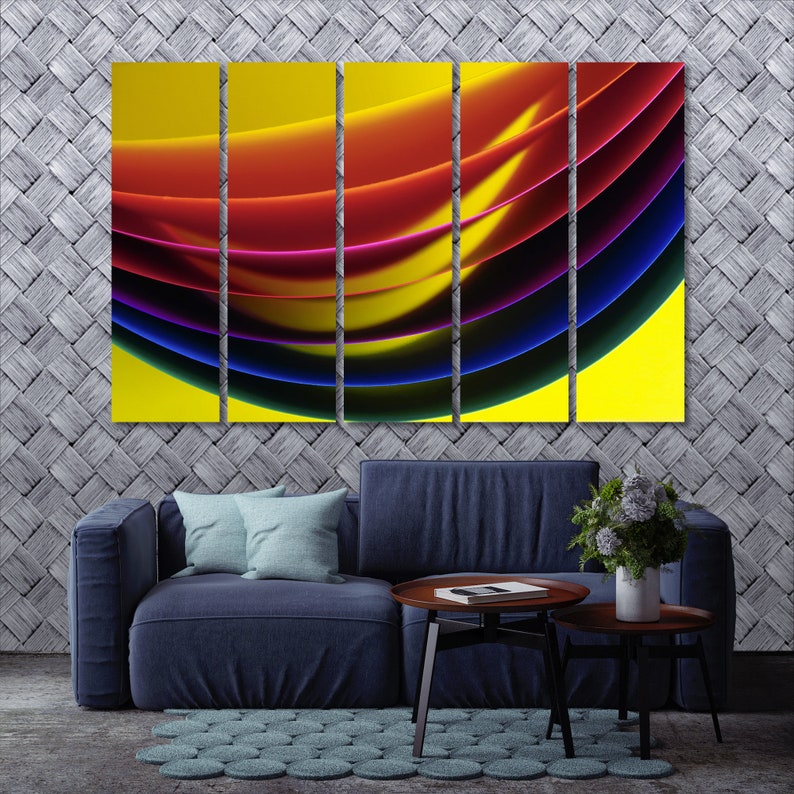 Canvas Set of Large Abstract Art | Etsy