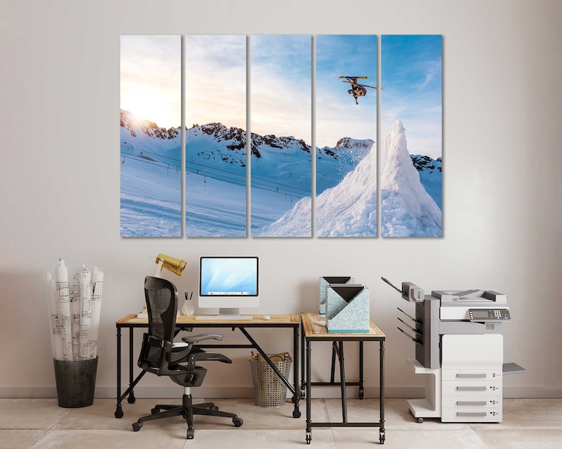 Skiing Wall Decor Canvas Prints Ski Bedroom Wall Decor Ideas Ski Wall ...