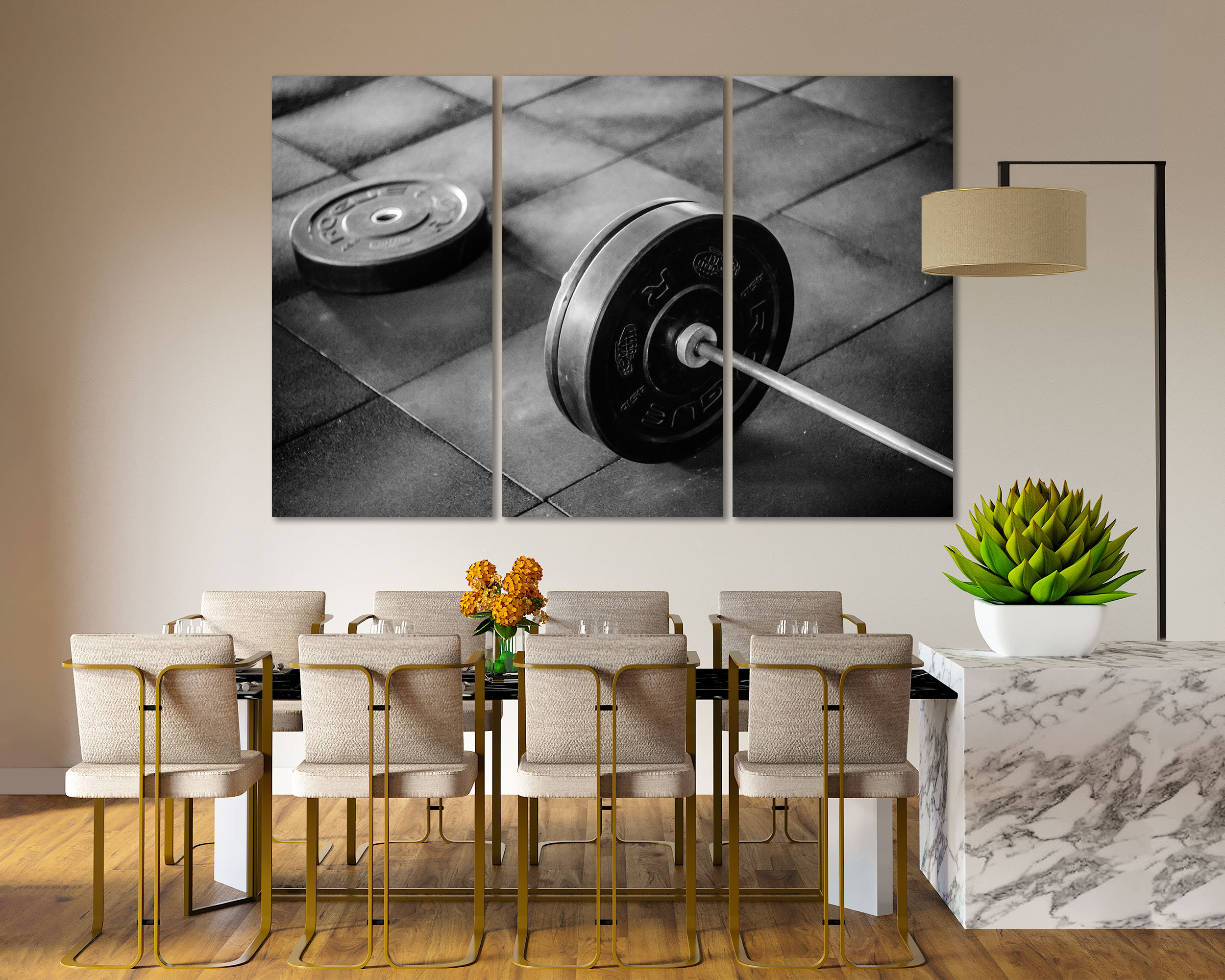 Canvas for gym motivation art home gym wall art crossfit wall Etsy