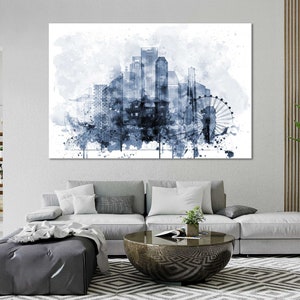 Singapore Watercolor Canvas Prints Wall Art World Famous Canvas Picture Living Room Decor Bedrooms Aquarelle Paintings Home Decoration image 7