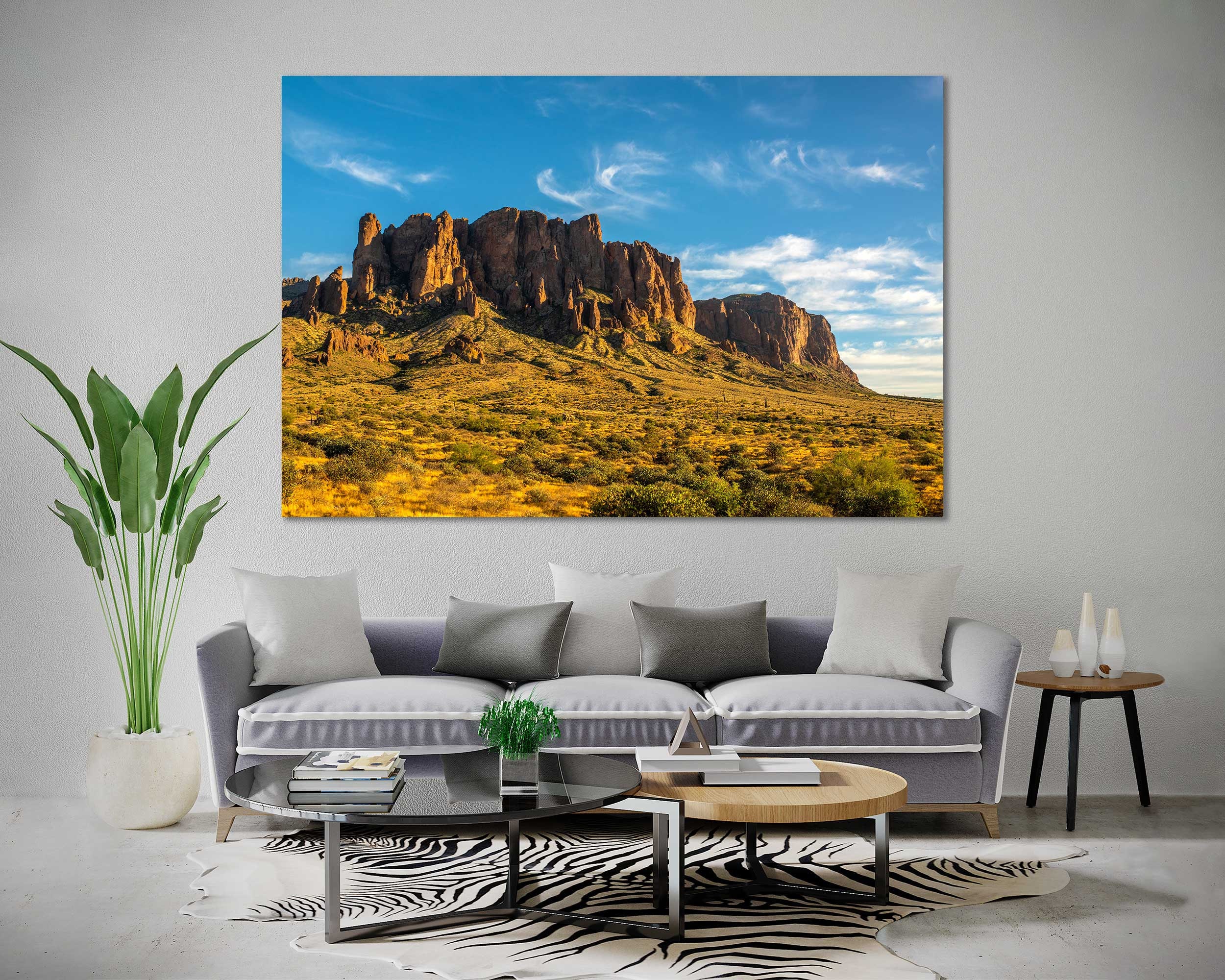 Canvas Set of Dutchman's Trailhead Wall Art Living Room, Arizona