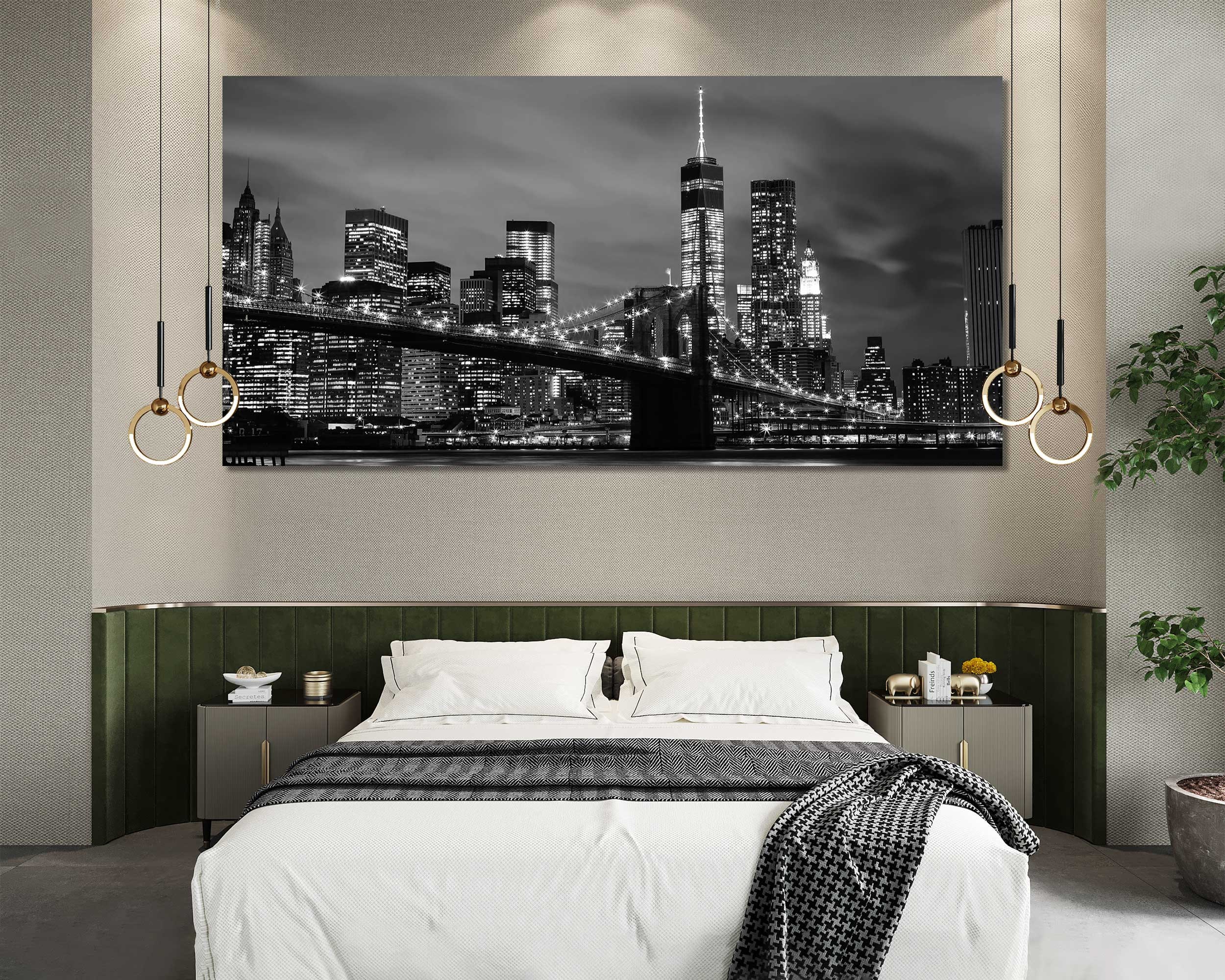 New York City Skyline Photography Print – Manhattan Night Wall Art ...