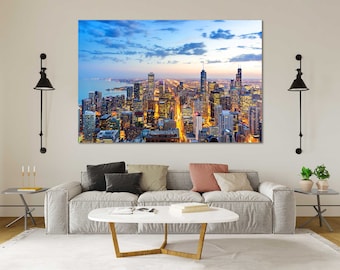 chicago skyline chicago wall art chicago art chicago poster chicago print chicago decor chicago prints chicago canvas chicago canvas art