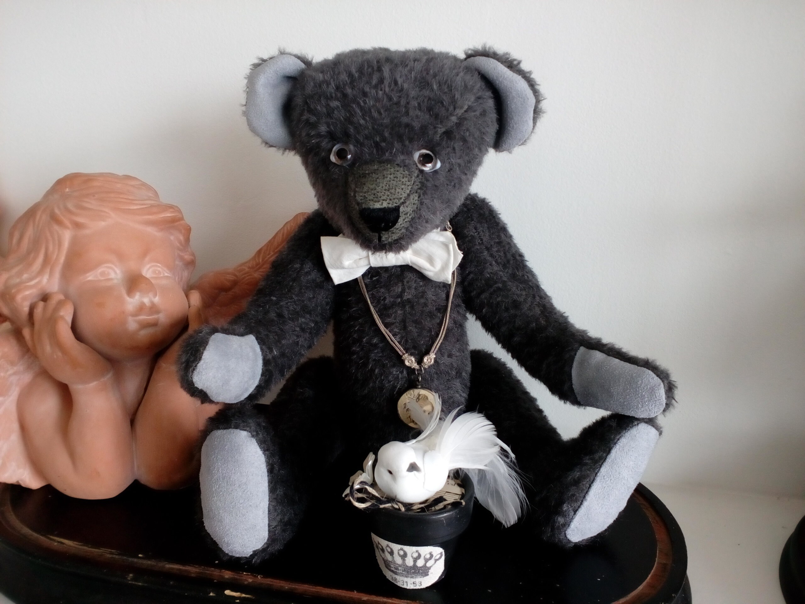 Ours en Peluche de Mohair, Décoration, Collection, Fait Main