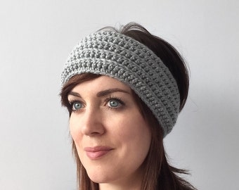 CROCHET PATTERN: Bailey Headband - crochet headband pattern, crochet head warmer, crochet ear warmer (baby, toddler, child, adult sizes)