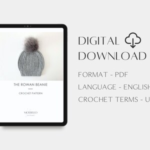 CROCHET PATTERN: easy crochet hat pattern, unisex crochet beanie pattern, knit look ribbed winter hat in baby to adult sizes - PDF download image 3