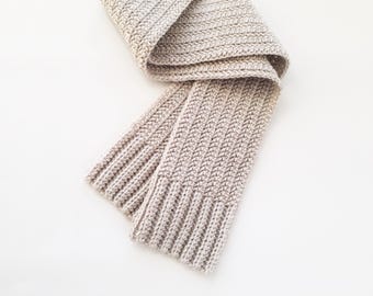 CROCHET PATTERN: Laurel Scarf - crochet scarf, classic scarf, long scarf, open ended scarf (toddler, child, adult sizes)