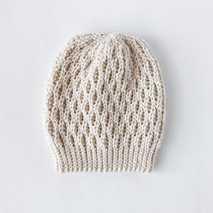 CROCHET PATTERN: hat, beanie, modern textured crochet beanie, knit look crochet hat pattern, slouchy hat - baby, toddler, child, adult sizes