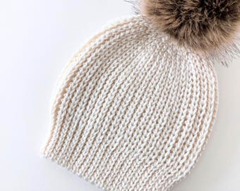 CROCHET PATTERN: easy crochet hat pattern, unisex crochet beanie pattern, knit look ribbed winter hat in baby to adult sizes - PDF download