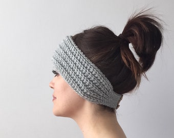 CROCHET PATTERN: Bailey Headband | crochet headband, crochet ear warmer, crochet head warmer (includes baby, toddler, child, adult sizes)