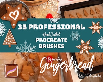 35 pennelli Procreate professionali realizzati a mano per dipingere il pan di zenzero